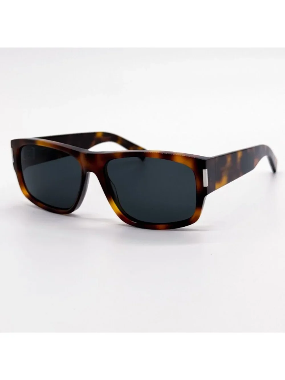 New Saint Laurent Sunglasses SL689 002 Havana Gray Square Eyewear